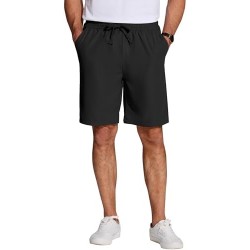 Men's Casual Drawstring Shorts Lightweight Elastic Waist Walking Shorts with Pockets